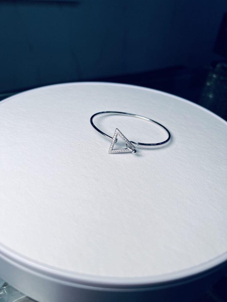 925 Silver Geometric Triangle Bracelet