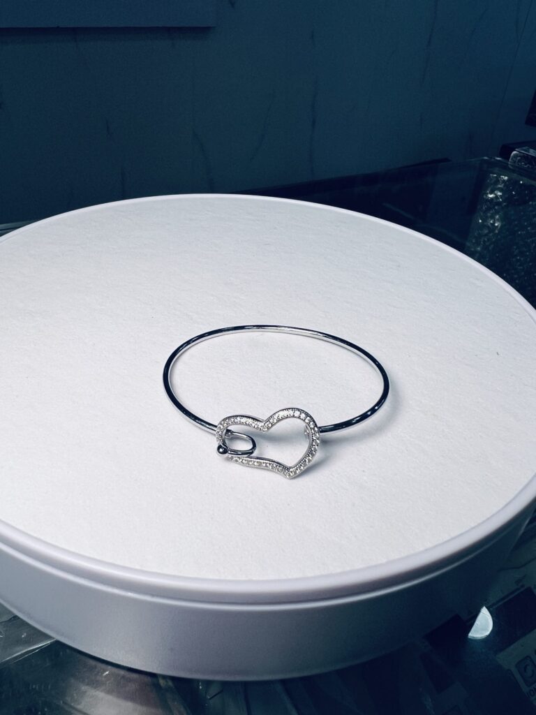 925 Silver Heart   Bracelet