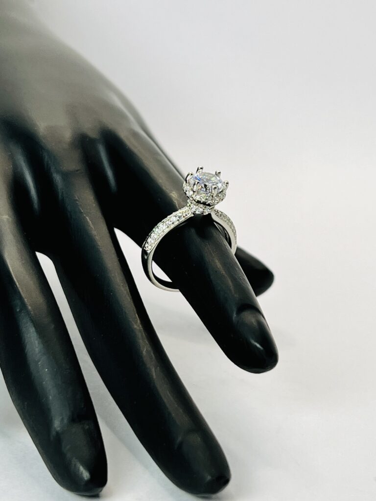 Silver Engagement Ring size 5.5