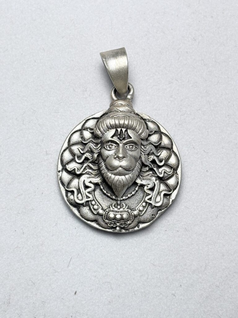 Silver Hanuman ji. Pendent 925 Oxidize
