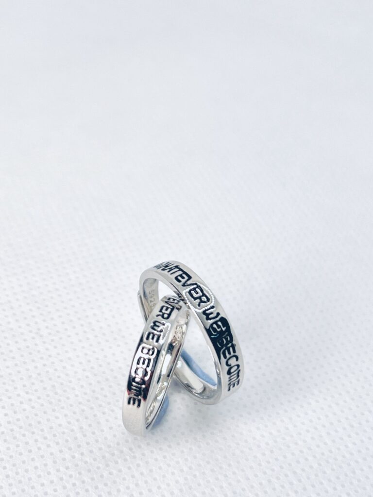 925 Sterling Silver Adjustable Couple Ring – Forever