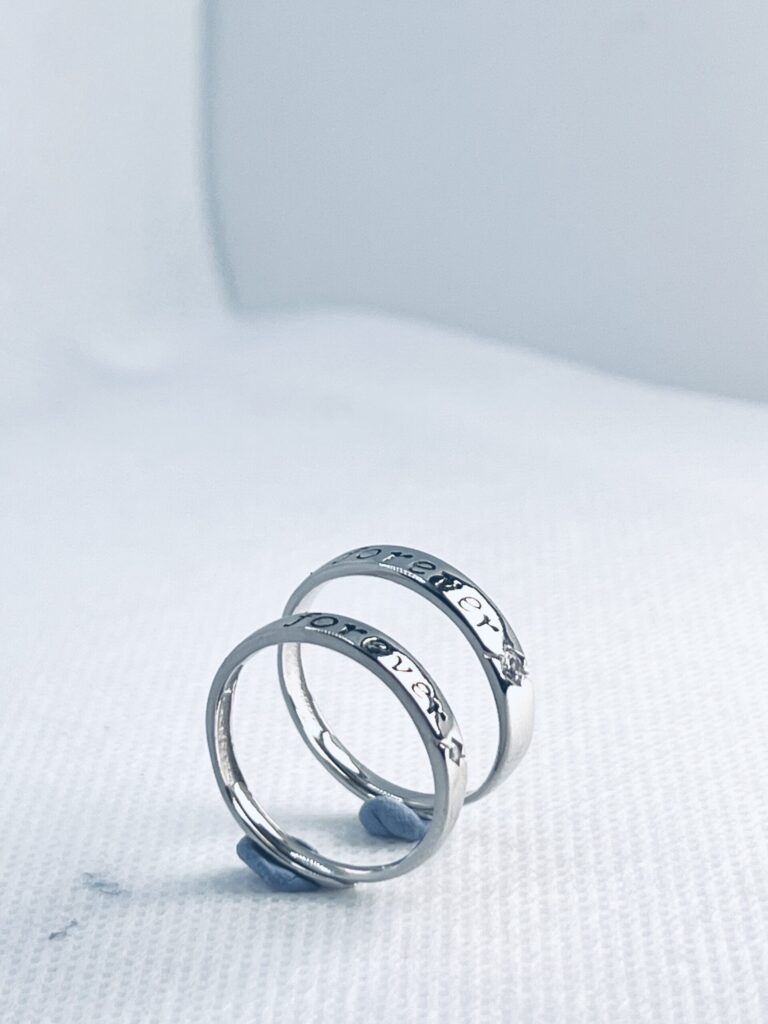 925 Sterling Silver Adjustable Couple Ring – Forever Engraved Band