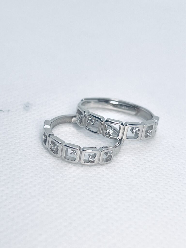 925 Sterling Silver Adjustable Couple Ring – Love Engraved Band